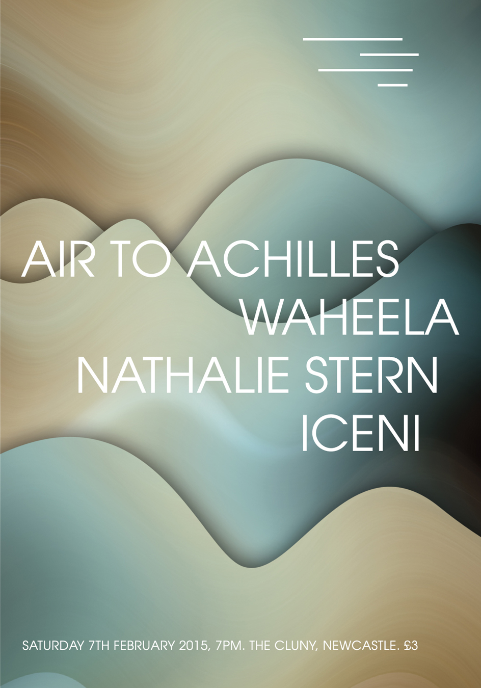 Poster design for Newcastle band Air To Achilles.