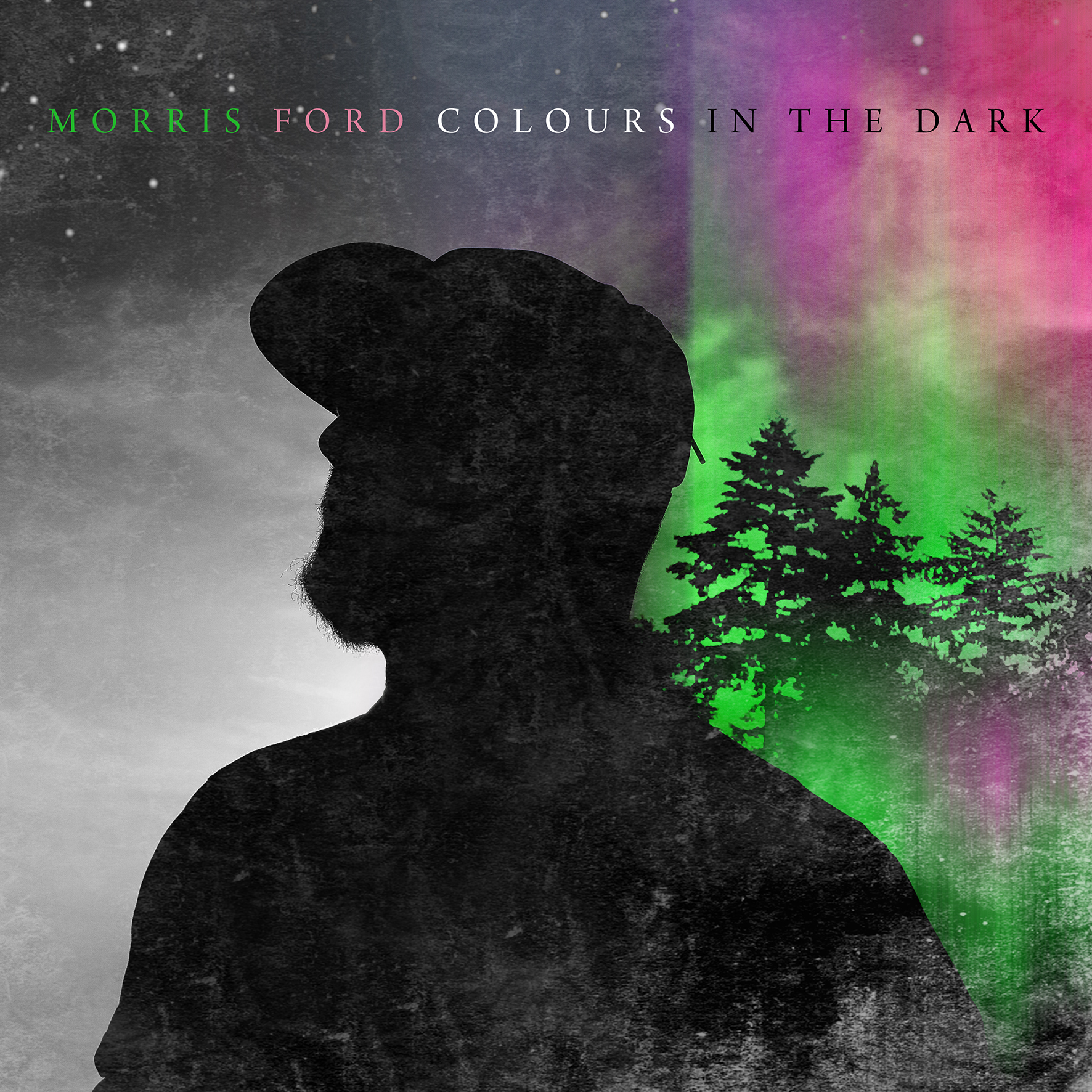 Album cover design for Morris Ford's 'Colours in the Dark'
