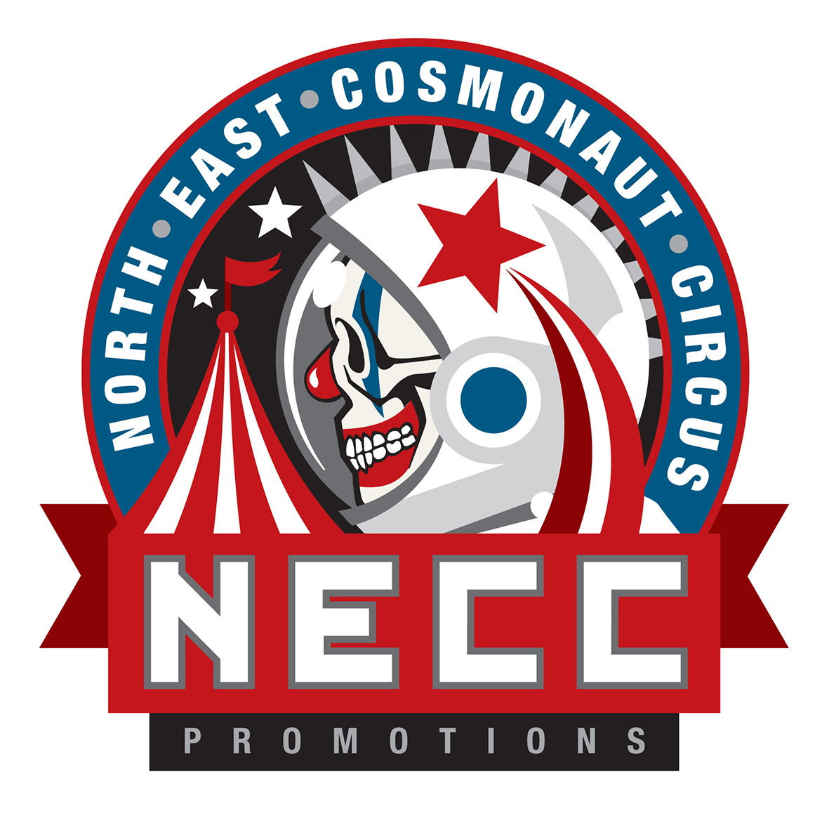Logo design for NECC (North East Cosmonaut Circus) Promotions
