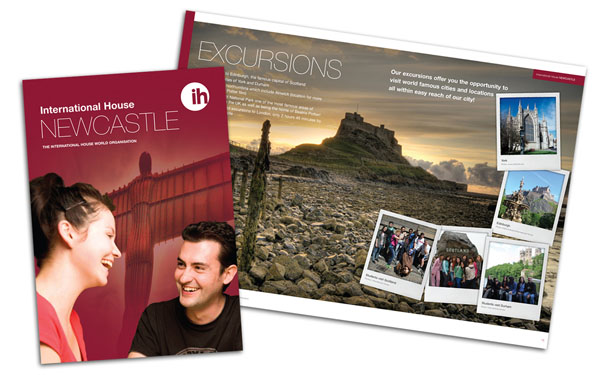 <h4 style="margin-bottom: 10px;">Promotional material</h4><p style="margin-bottom: 2px;"><b>Client: International House Newcastle</b></p><p>Promotional brochure aimed at attracting international students to study English in Newcastle upon Tyne</p>